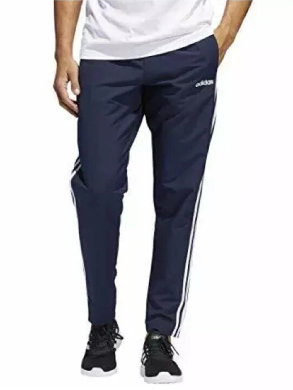 NWT! Adidas Navy Joggers w/White Side Stripes and Logo